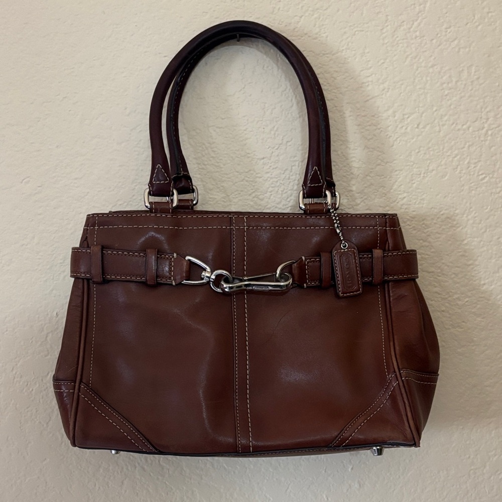 Coach Hamptons Brown Leather Handbag